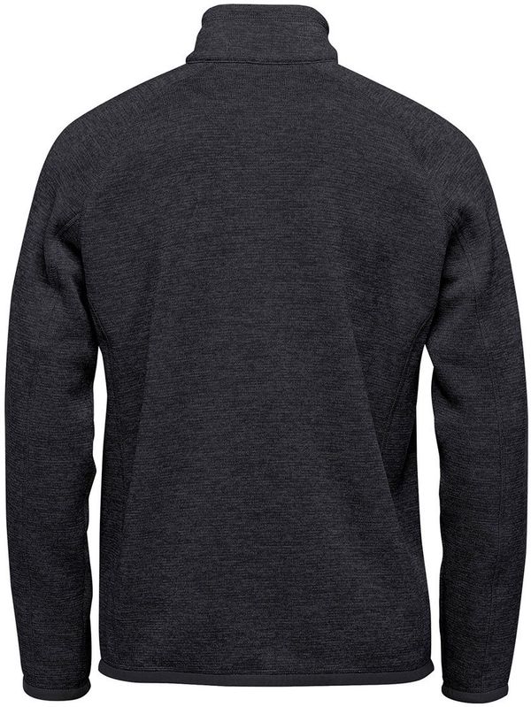 Am image of a Custom Stormtech Men's Avalante Full Zip Fleece Jacket in Black Heather!