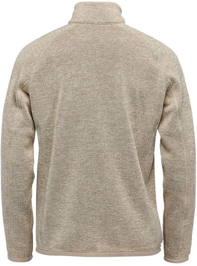 Am image of a Custom Stormtech Men's Avalante Full Zip Fleece Jacket in Oatmeal Heather!