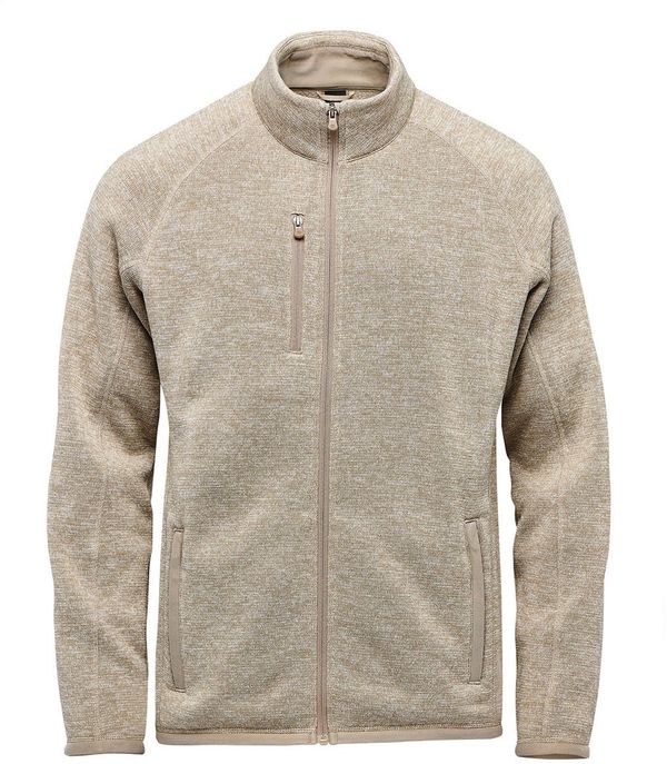 Am image of a Custom Stormtech Men's Avalante Full Zip Fleece Jacket in Oatmeal Heather!