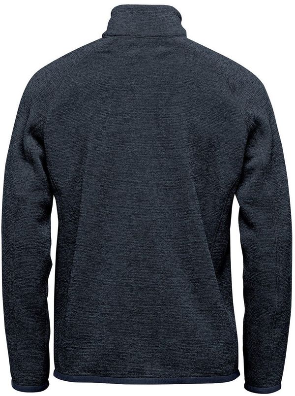 Am image of a Custom Stormtech Men's Avalante Full Zip Fleece Jacket in Navy Heather!
