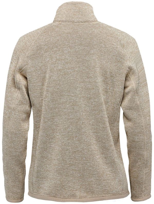 Am image of a Custom Stormtech Women's Avalante Full Zip Fleece Jacket in Oatmeal Heather!