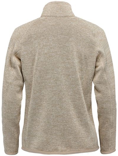 Am image of a Custom Stormtech Women's Avalante Full Zip Fleece Jacket in Oatmeal Heather!