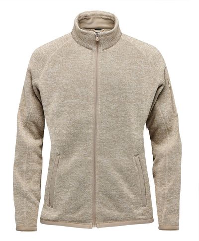 Am image of a Custom Stormtech Women's Avalante Full Zip Fleece Jacket in Oatmeal Heather!