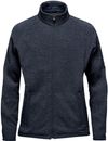 Am image of a Custom Stormtech Women's Avalante Full Zip Fleece Jacket in Navy Heather!