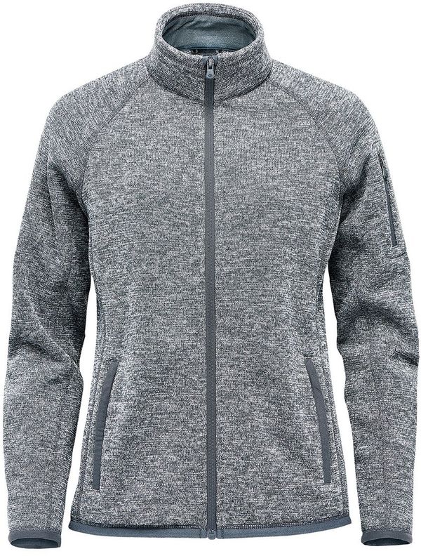 Am image of a Custom Stormtech Women's Avalante Full Zip Fleece Jacket in Granite Heather!