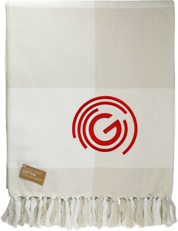 An image of a Custom Field and Co 100 Percent Organic Cotton Check Throw Blanket!