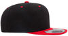 An image of a Custom Flexfit 110 Flat Bill Snapback Cap in Black/Red!