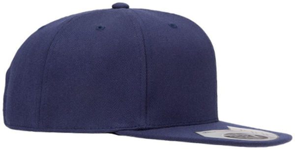 An image of a Custom Flexfit 110 Flat Bill Snapback Cap in Navy!