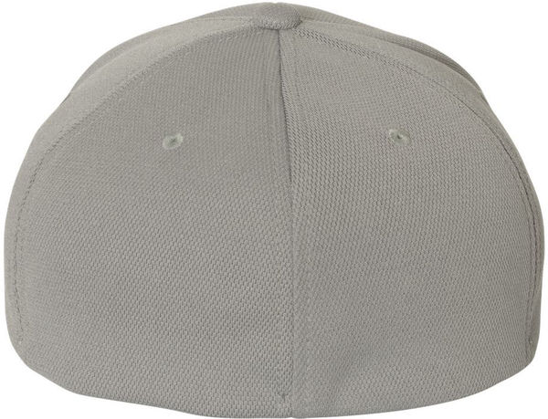Am image of a Custom Flexfit Adult Cool & Dry Sport Cap in Silver!