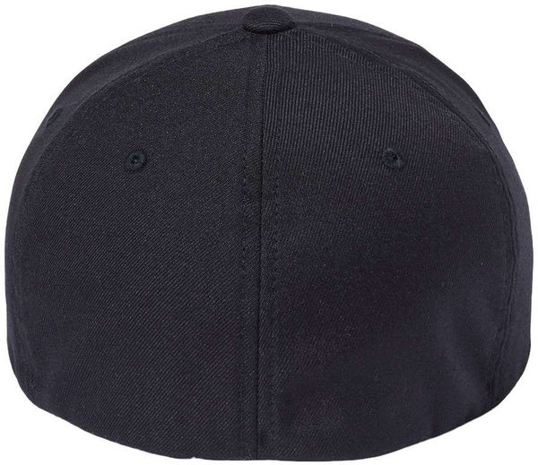 Am image of a Custom Flexfit Adult NU Hat in BLACK!