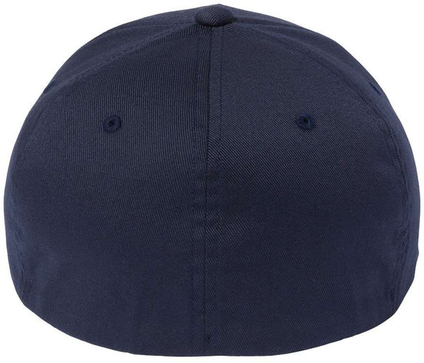 Am image of a Custom Flexfit Adult NU Hat in DARK NAVY!
