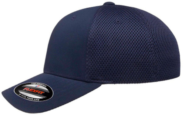 An image of a Custom Flexfit Adult Ultrafibre and Airmesh Cap in Navy!