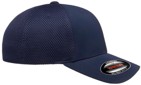 An image of a Custom Flexfit Adult Ultrafibre and Airmesh Cap in Navy!