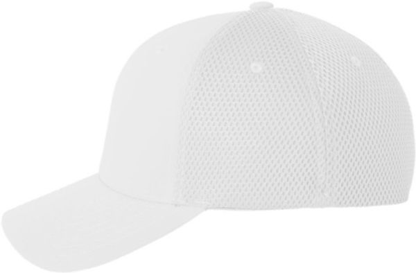An image of a Custom Flexfit Adult Ultrafibre and Airmesh Cap in White!