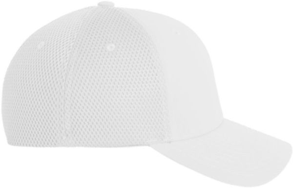 An image of a Custom Flexfit Adult Ultrafibre and Airmesh Cap in White!