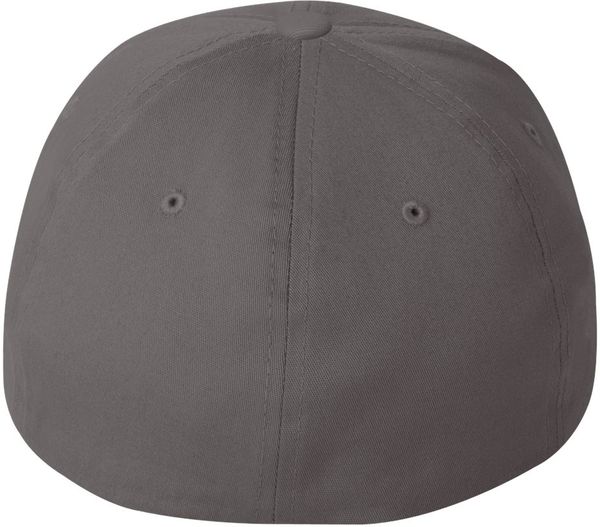Am image of a Custom Flexfit Adult Value Cotton Twill Cap in Grey!