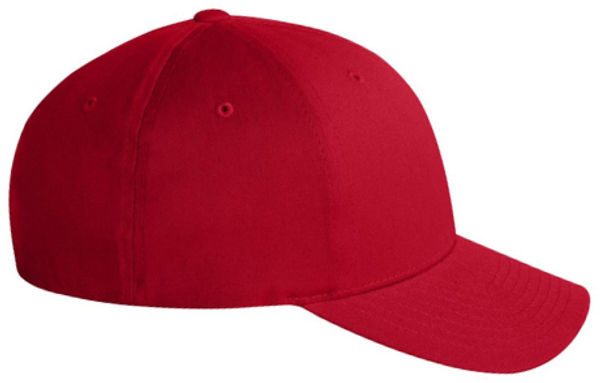An image of a Custom Flexfit Adult Value Cotton Twill Cap in Red!