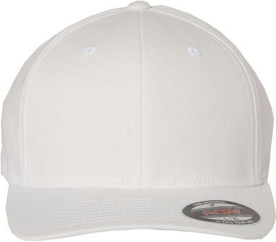 Am image of a Custom Flexfit Adult Value Cotton Twill Cap in White!