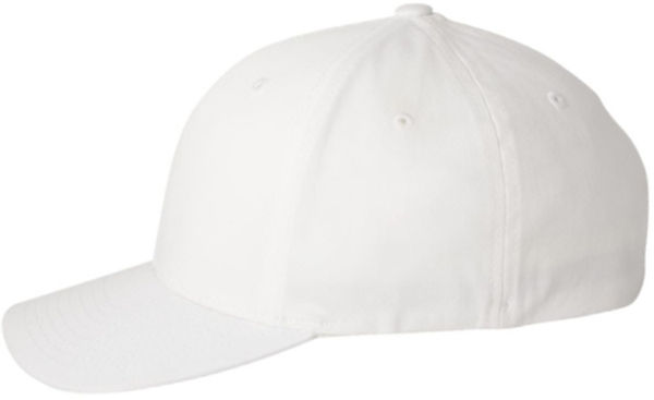 An image of a Custom Flexfit Adult Value Cotton Twill Cap in White!