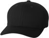 Am image of a Custom Flexfit Cool and Dry Pique Mesh Cap in Black!