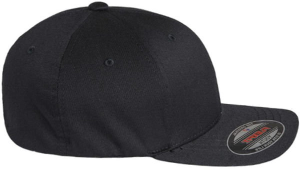 An image of a Custom Flexfit Youth Cotton Blend Cap in Black!