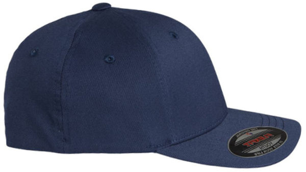 An image of a Custom Flexfit Youth Cotton Blend Cap in Navy!
