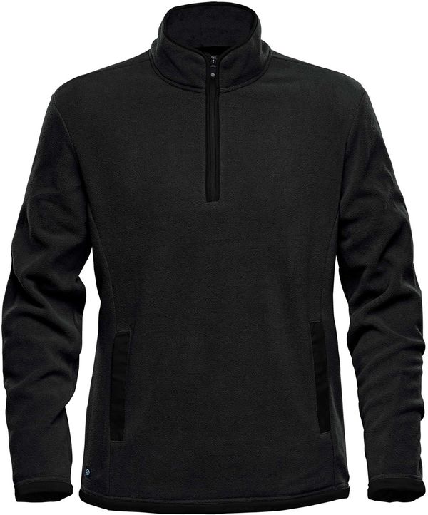 Am image of a Custom Stormtech Men's Shasta Tech Fleece Quarter Zip in Black!