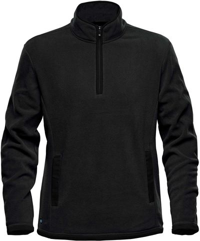 Am image of a Custom Stormtech Men's Shasta Tech Fleece Quarter Zip in Black!