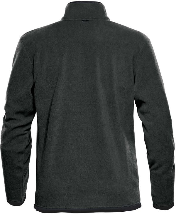 Am image of a Custom Stormtech Men's Shasta Tech Fleece Quarter Zip in Graphite/Black!