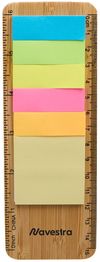 An image of a Custom FSC Certified Bamboo Ruler with Sticky Notes!