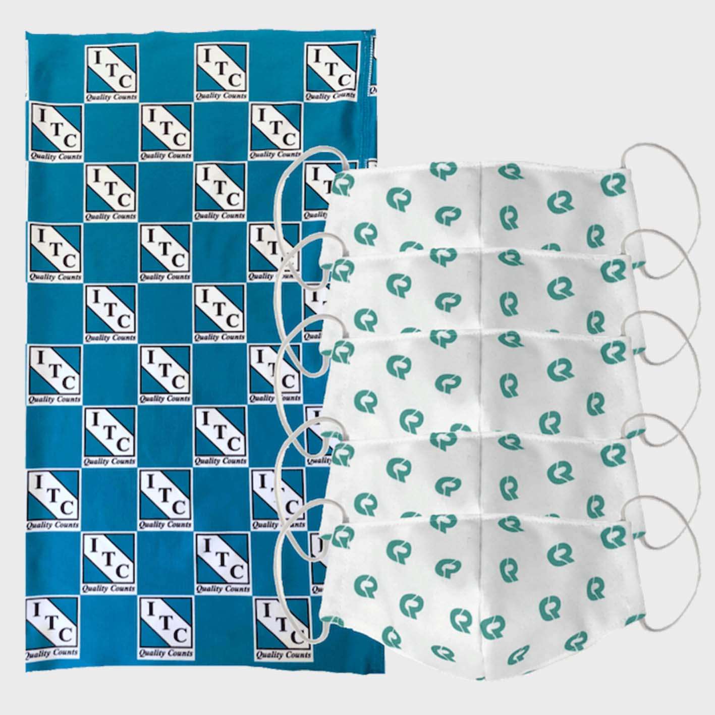 An image of custom face masks you can custom print on and embroider on!