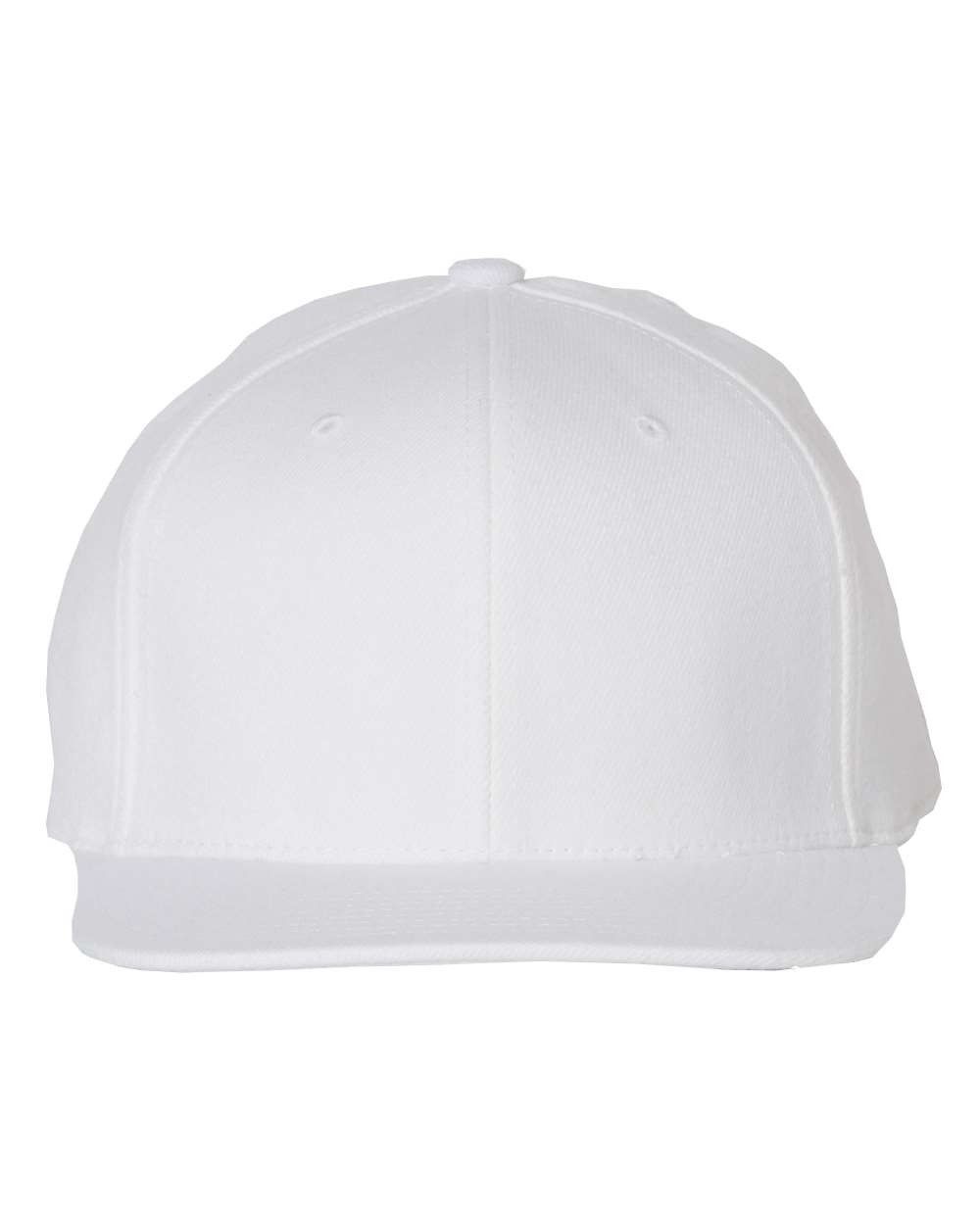 Flexfit 110 Flat Bill Snapback Cap in White