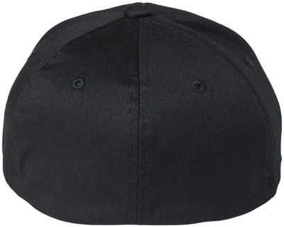Am image of a Custom Flexfit Youth Cotton Blend Cap in Black!