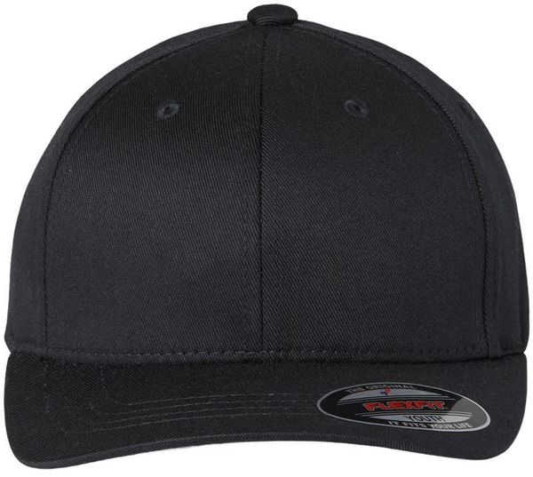 Am image of a Custom Flexfit Youth Cotton Blend Cap in Black!