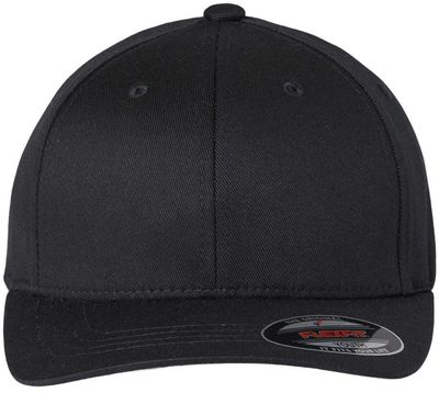 Am image of a Custom Flexfit Youth Cotton Blend Cap in Black!