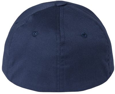 Am image of a Custom Flexfit Youth Cotton Blend Cap in Navy!