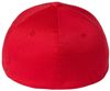 Am image of a Custom Flexfit Youth Cotton Blend Cap in Red!
