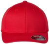 Am image of a Custom Flexfit Youth Cotton Blend Cap in Red!