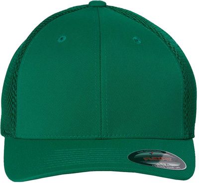 Am image of a Custom Flexfit Adult Ultrafibre and Airmesh Cap in Green!
