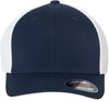 Am image of a Custom Flexfit Adult Ultrafibre and Airmesh Cap in Navy/ White!