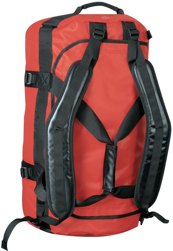 Am image of a Custom Stormtech Atlantis Waterproof Gear Bag Large in BOLD RED!