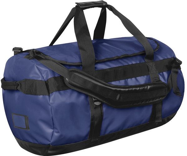 Am image of a Custom Stormtech Atlantis Waterproof Gear Bag Large in OCEAN BLUE!