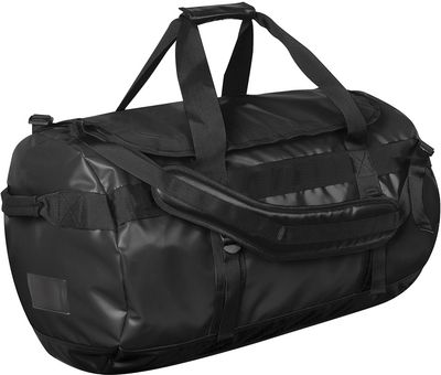 Am image of a Custom STORMTECH ATLANTIS WATERPROOF GEAR BAG M in BLACK / BLACK!