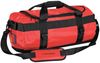 Am image of a Custom Stormtech Atlantis Waterproof Gear Bag in BOLD RED / BLACK!