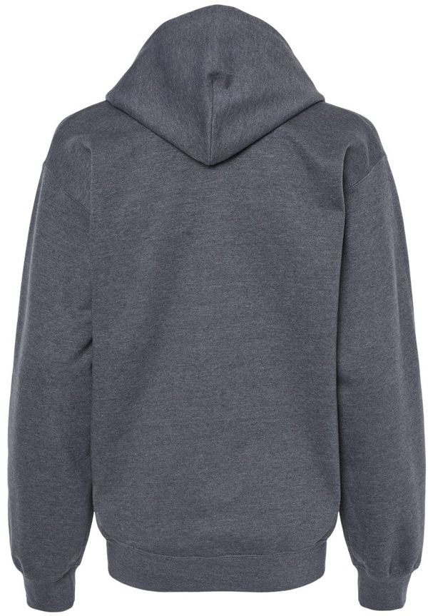 Am image of a Custom Gildan Adult Softstyle® Fleece Pullover Hooded Sweatshirt in Dark Heather!