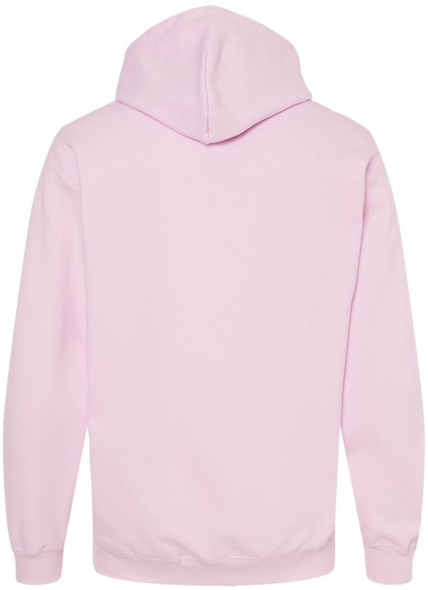 Am image of a Custom Gildan Adult Softstyle® Fleece Pullover Hooded Sweatshirt in Light Pink!