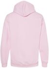 Am image of a Custom Gildan Adult Softstyle® Fleece Pullover Hooded Sweatshirt in Light Pink!