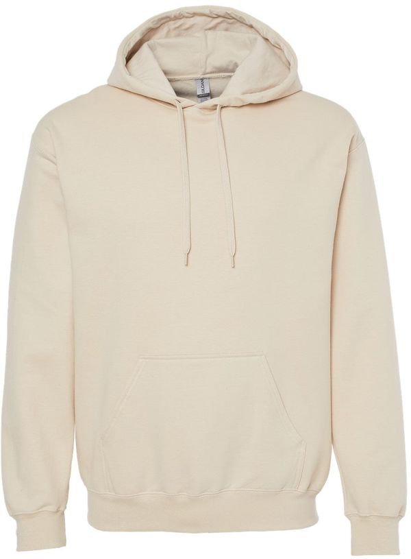 Am image of a Custom Gildan Adult Softstyle® Fleece Pullover Hooded Sweatshirt in Sand!