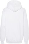 Am image of a Custom Gildan Adult Softstyle® Fleece Pullover Hooded Sweatshirt in White!