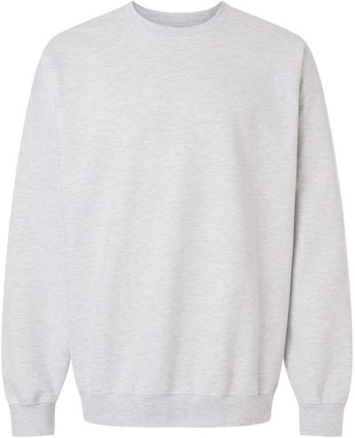 Am image of a Custom Gildan Adult Softstyle Fleece Crew Sweatshirt in Ash Grey!